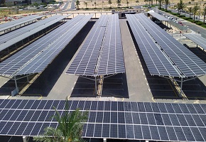 Hệ thống điện năng lượng mặt trời hòa lưới 250kwp ở Bãi xe BigC